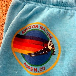 Aviator Nation Aspen Neon Blue Sweatpants Size M